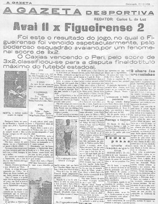 Jornal A Gazeta cedeu uma página para descrever a histórica goleada