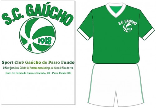 Sport Club Gaúcho – Passo Fundo (RS): Escudo da década de 60 | História do  Futebol