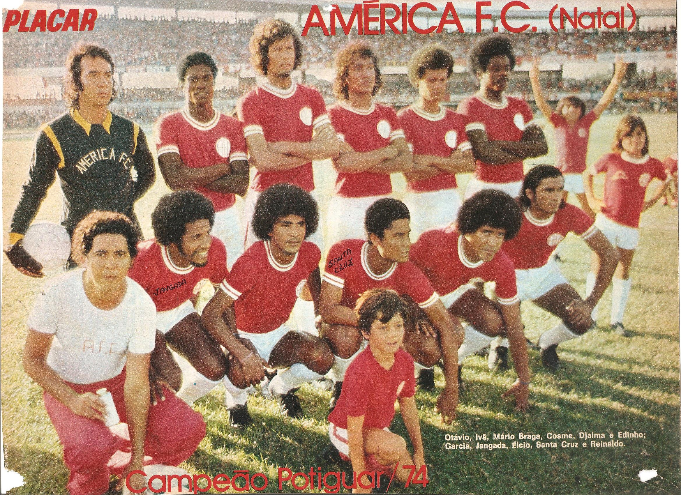 Foto rara: América Futebol Clube – Natal – RN – campeão potiguar de 1974 |  História do Futebol