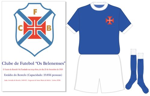 Escudo e Uniforme: Bello Horizonte Football Club, do Bairro da Luz